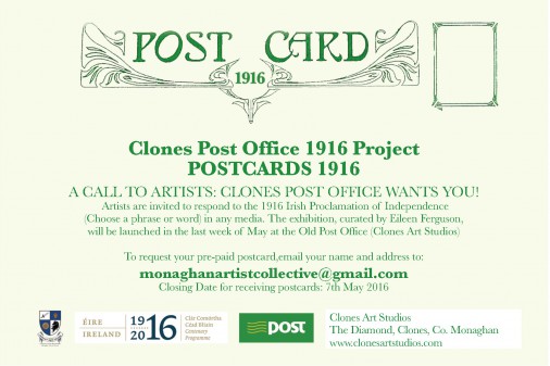 POST CARD 1916 ARTIST PROJECT