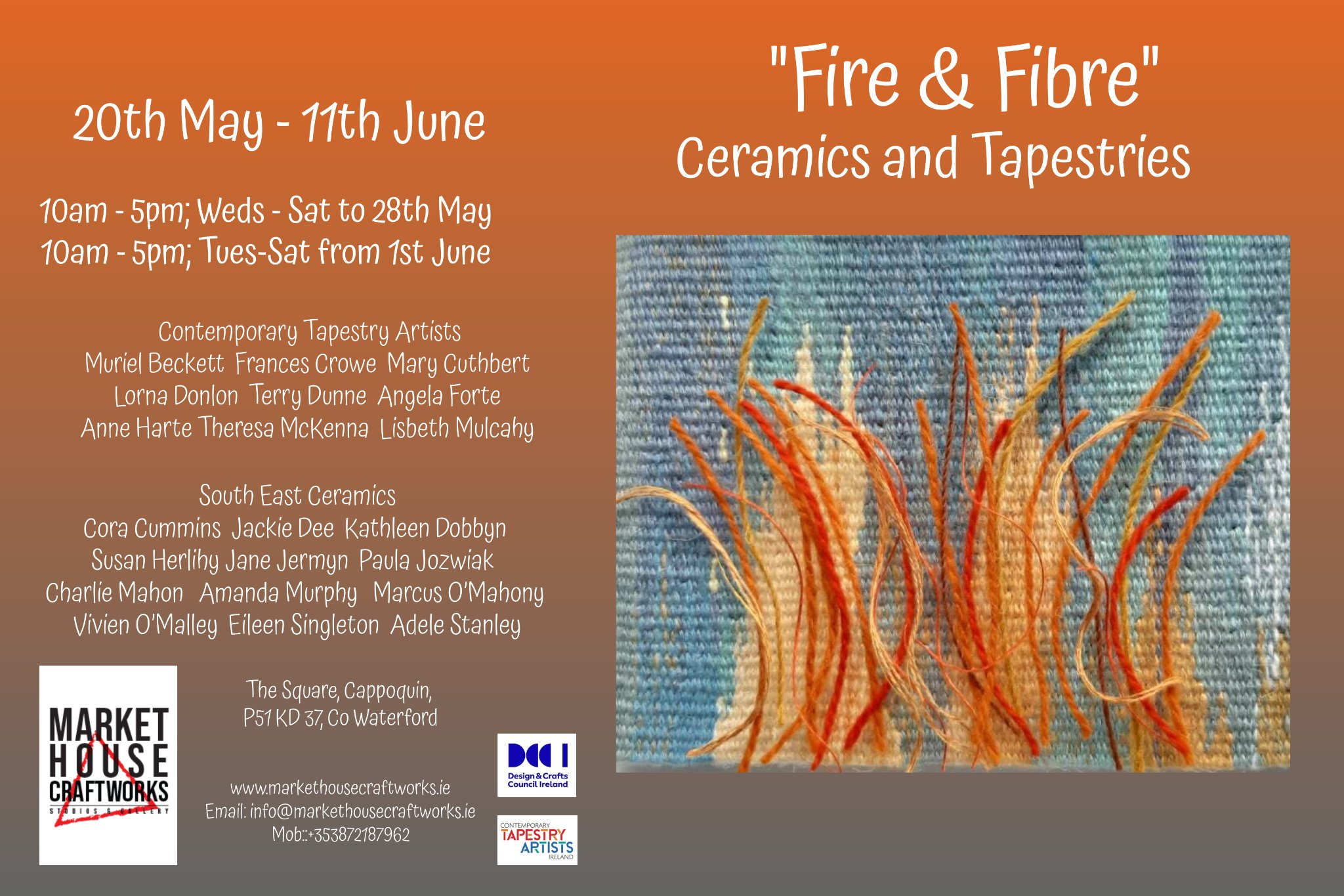 FIRE & FIBRE | CERAMICS AND TAPESTRIES | MARKET HOUSE CRAFTWORKS