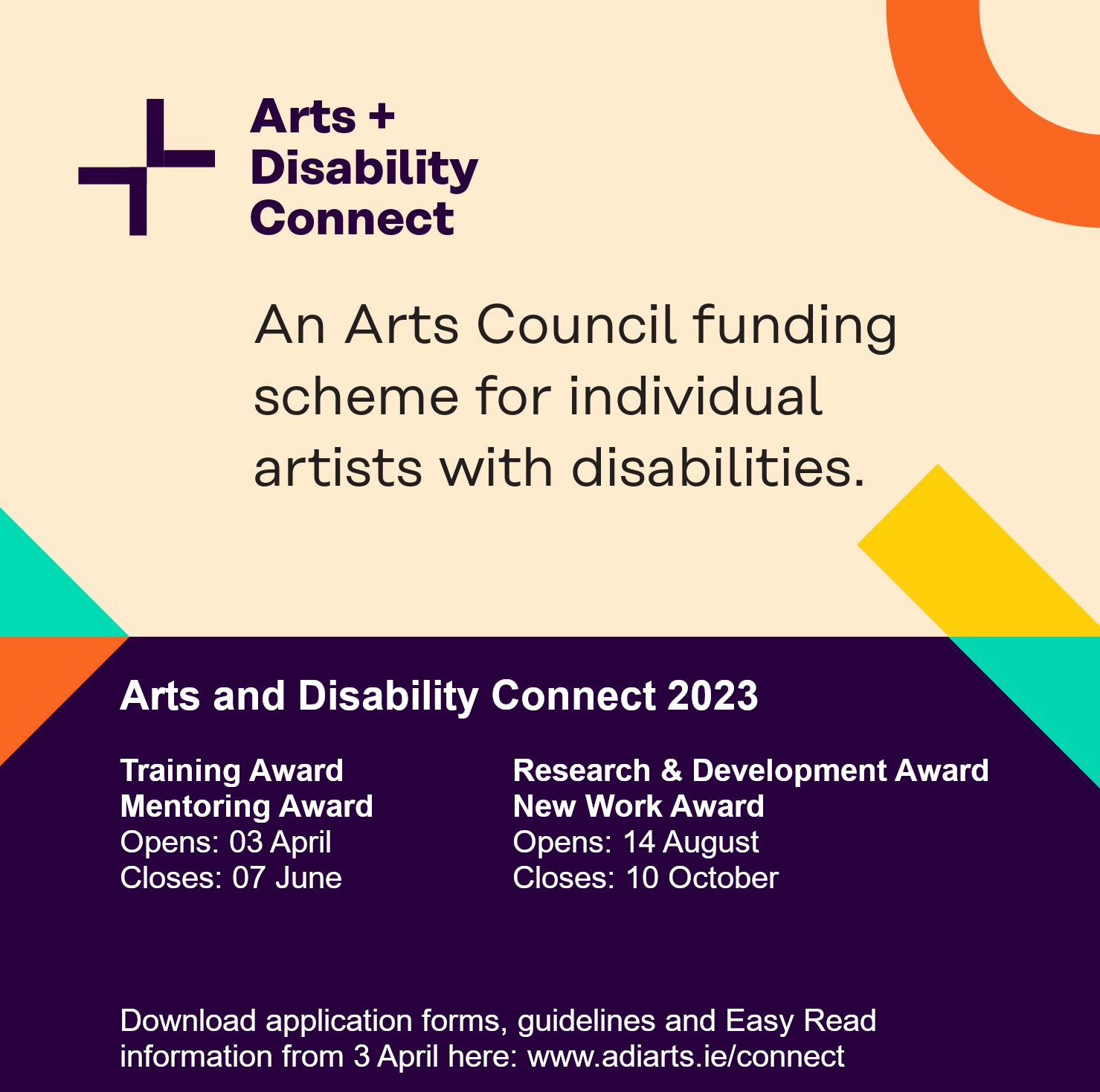 Arts and Disability Connect awards scheme 2023