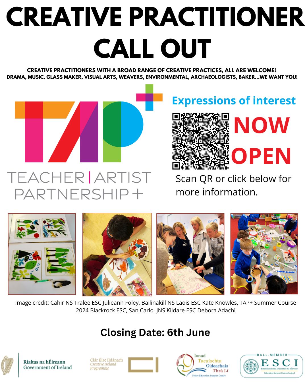 Call Out for Creative Practitioners Teacher Artist Partnership+ 2025/26