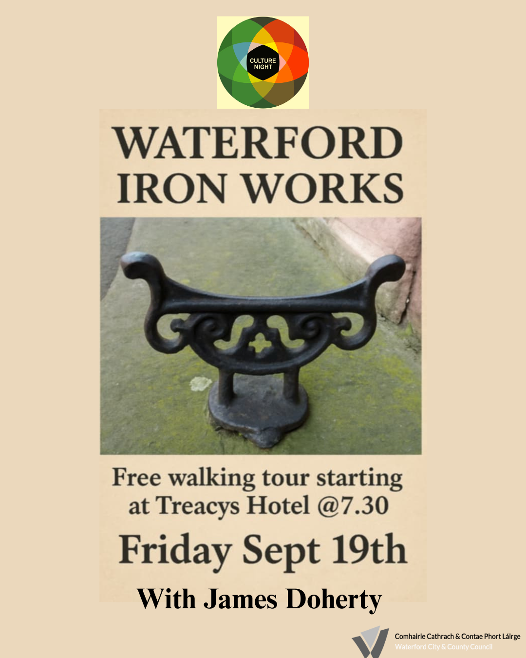 FREE OLD IRON WORKS WALKING TOUR WITH JAMES DOHERTY ON CULTURE NIGHT