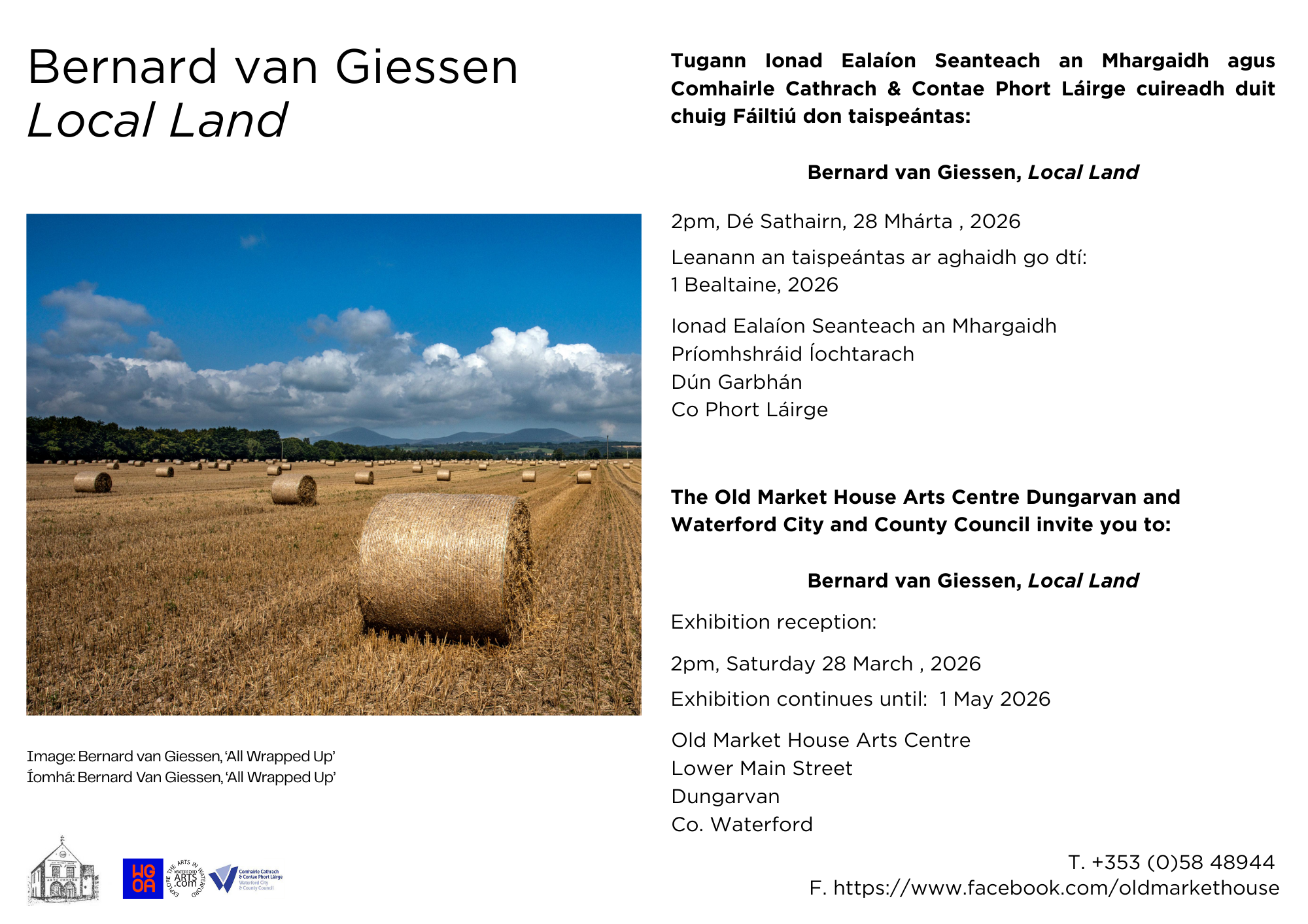 Bernard van Giessen, ‘Local Land’, Exhibition Reception at Old Market House Arts Centre